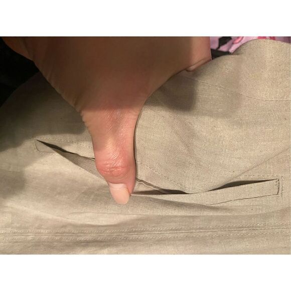 NWT Elle Tahari Taupe Linen Sleeveless Dress - Picture 6 of 11